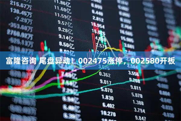 富隆咨询 尾盘异动！002475涨停，002580开板